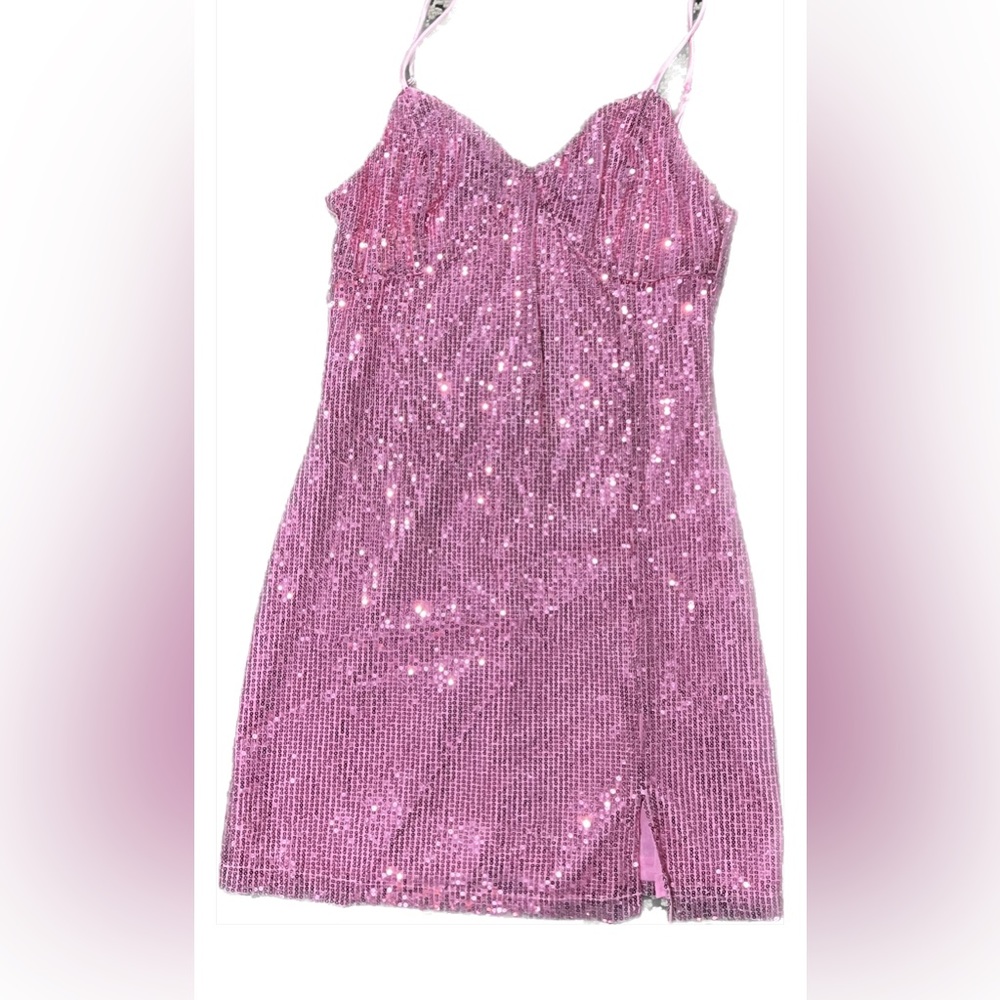 sparkly pink party dress